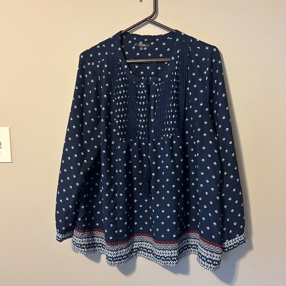 NYDJ Flowy Boho Top, Size L - Picture 1 of 8